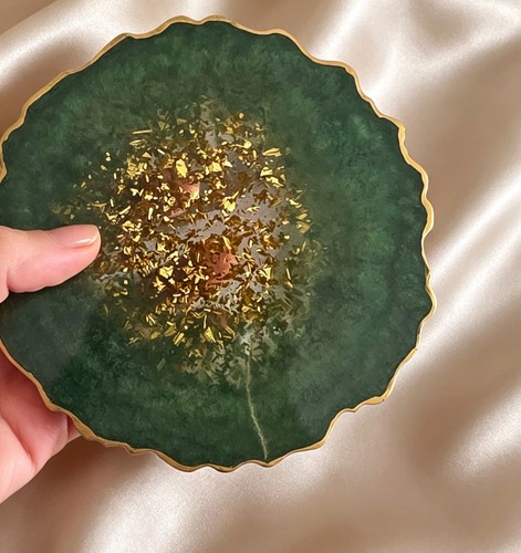 Agate geode style - , emerald