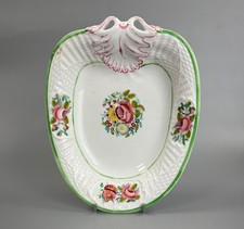 A c.1812-18 New Hall pattern number 1930 basketweave moulded side dish.