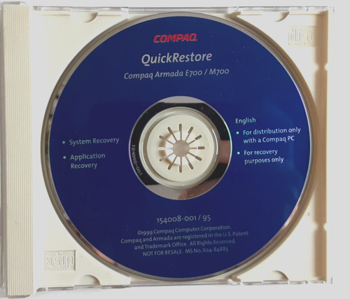 Quick restore for compaq - cd,