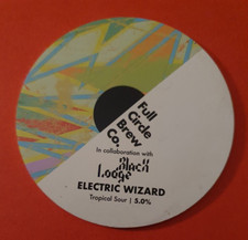 FULL CIRCLE brewery ELECTRIC WIZARD craft Beer pump keg font ale badge Newcastle