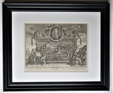 William Hogarth print, Hudibras Frontispiece, original Hogarth version c1840