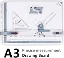 Preciva A3 Drawing Board Set, Technical Drafting Table Metric System 51 * 36.5 