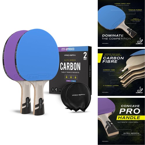 Pro spin table tennis paddles - tennis,