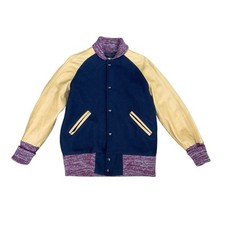 SKOOKUM USA Varsity / Stadium Leather Sleeve Jacket 32 Letterman Baseball