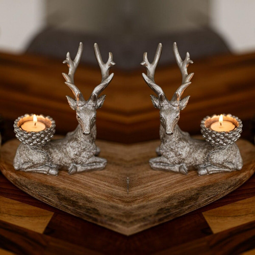 Stag candle holder - holder, set