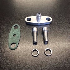 4mm Turbo Billet Oil Feed Inlet Flange Fits T3 T34 T35 T04 T04B T04E 4AN AN-4