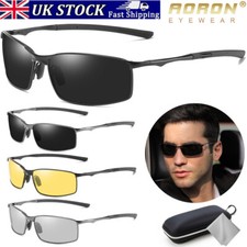 Polarized Mens Photochromic sunglasses UV400 Pilot Sport Glasses Driving Eyewear