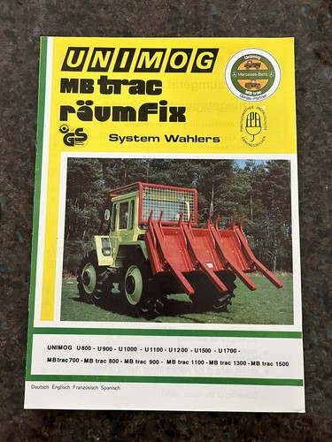 Unimog trac leaflet 1980s - unimog, mb