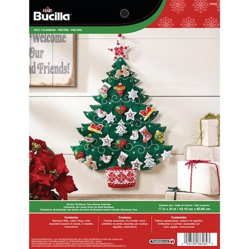 Bucilla 17x24 felt advent - bucilla, 17x24"