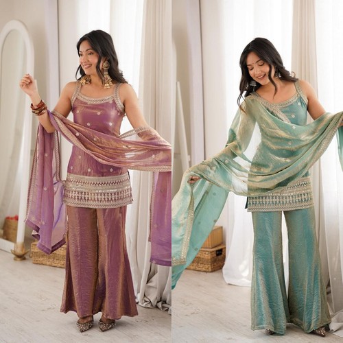 Punjabi sharara plazzo kurti - punjabi,