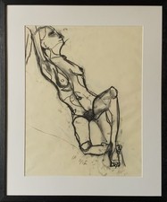 Abstract Female Nude Charcoal