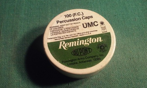 Remington percussion caps tin - percussion,