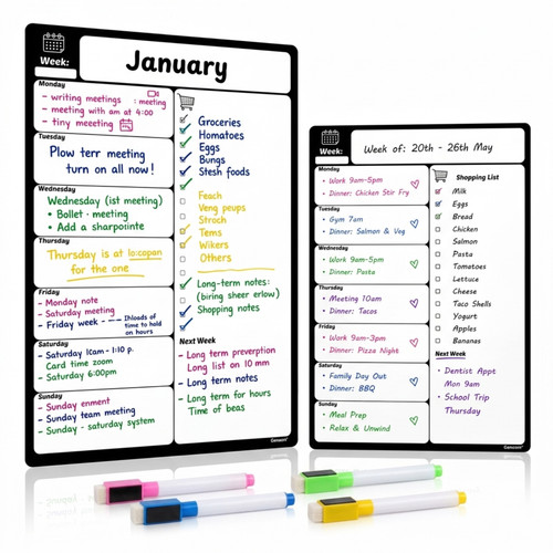Magnetic weekly planner - magnetic,