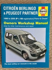 Haynes Manual - Citroen Berlingo & Peugeot Partner, 1996 to 2005