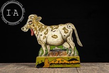Vintage Tin Litho Mechanical Mooing Cow