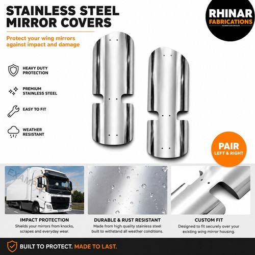 Daf mirror guards - daf, (chrome)