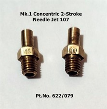 Two GENUINE AMAL Mk.1 Concentric 2-Stroke Carburettor Needle Jets 107 Pt.622/079