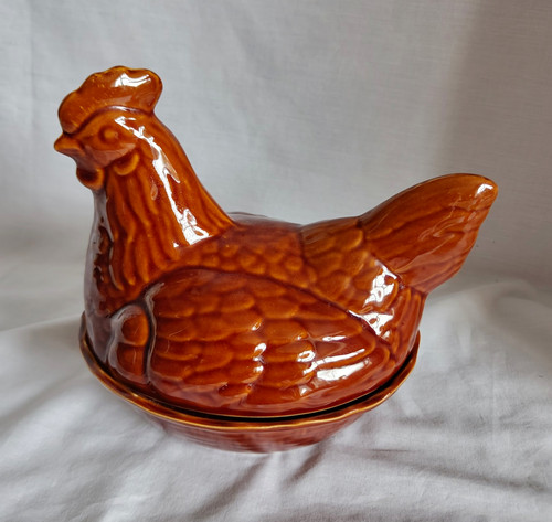 Ceramic chicken hen decorative - ceramic, chicken/hen