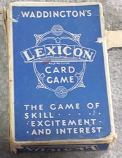 Vintage 1930s Waddington's Lexicon Card Game Complete Boxed Reg No 52991
