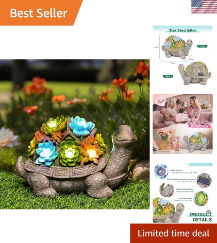 Unique solar turtle statue - turtle,
