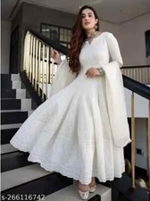 Chikankari Off White Anarkali