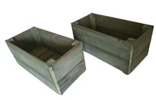 Wooden Planter Window Box x2