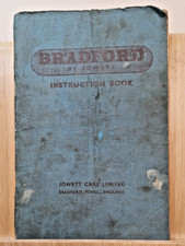 Jowett Bradford CA Instruction Book 1946 January