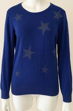 Paramour Royal Blue Star Embellished Jumper Women’s Size XL Viscose Blend