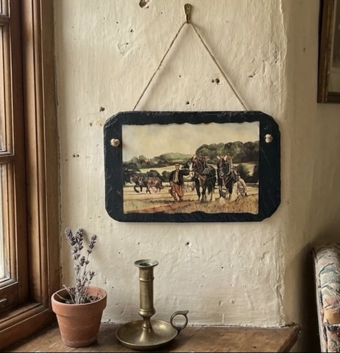 Hanging slate plaque - slate, with