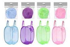 Kids Pop Up Laundry Washing Hamper Clothes Mesh Basket Bedroom Toys Storage Bin 