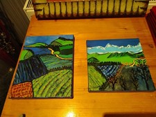 Two Oil On Canvas Paintings of