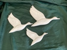 Set Of Three White Flying