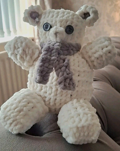 White plush teddy bear - teddy,