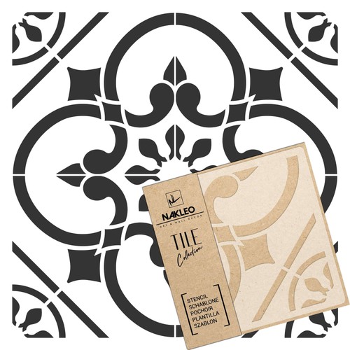 Reusable plastic tile stencil - tile,