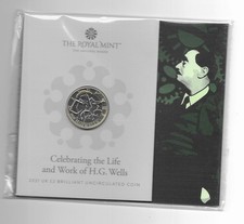 2021 Royal Mint HG Wells £2