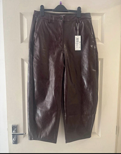 Women burgundy leather - m&s,