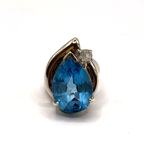 925 sterling silver - silver, blue