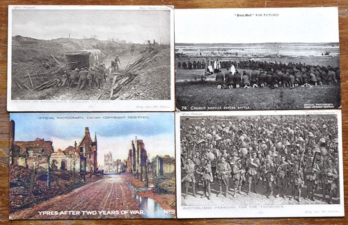 Four ww1 daily mail postcards - four,