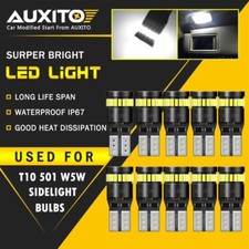 10x LED 501 W5W T10 PUSH WEDGE