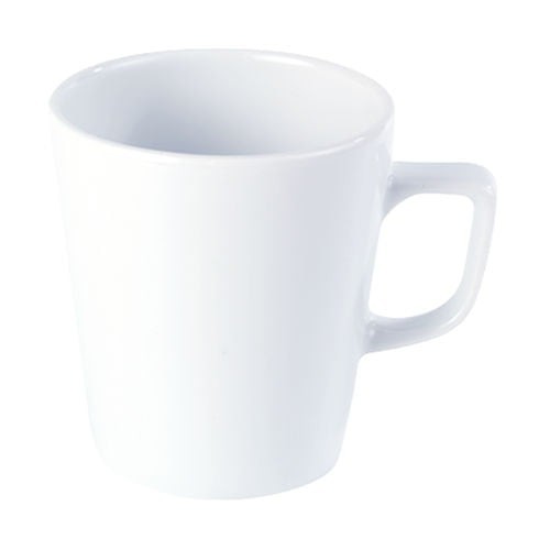 Latte white mug vitrified - white, –