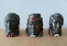 Dickens Character Pewter Thimbles  -  Scrooge / Bill Sikes / David Copperfield