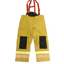 Firemans Trousers Brown Rescue Fire Service Uniform Fighters Braces New