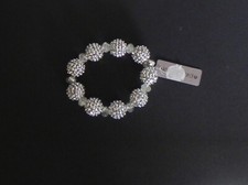 Silver bead elasticated