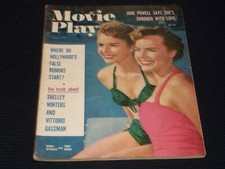 1954 JULY MOVIE PLAY MAGAZINE - DEBBIE REYNOLDS TERRY MOORE COVER - E 14243