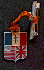 ORIGINAL WW2 FRENCH LIBERATION OF FRANCE ALUMINIUM BROOCH.