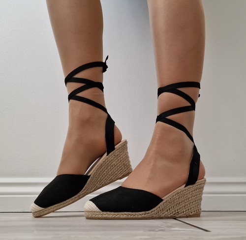 Womens black espadrille - womens,