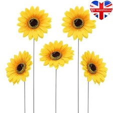 Metal Sunflower Garden Stake 5PCS Flower Yard Signs Outdoor Party Decor UK