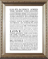 DESIDERATA - GO PLACIDLY AMID