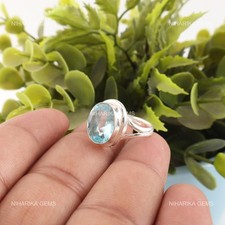 Natural Sky Blue Topaz 925