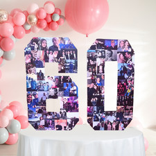 77cm Giant Photo Number DIY Kit | Custom Birthday Decoration | UK Made